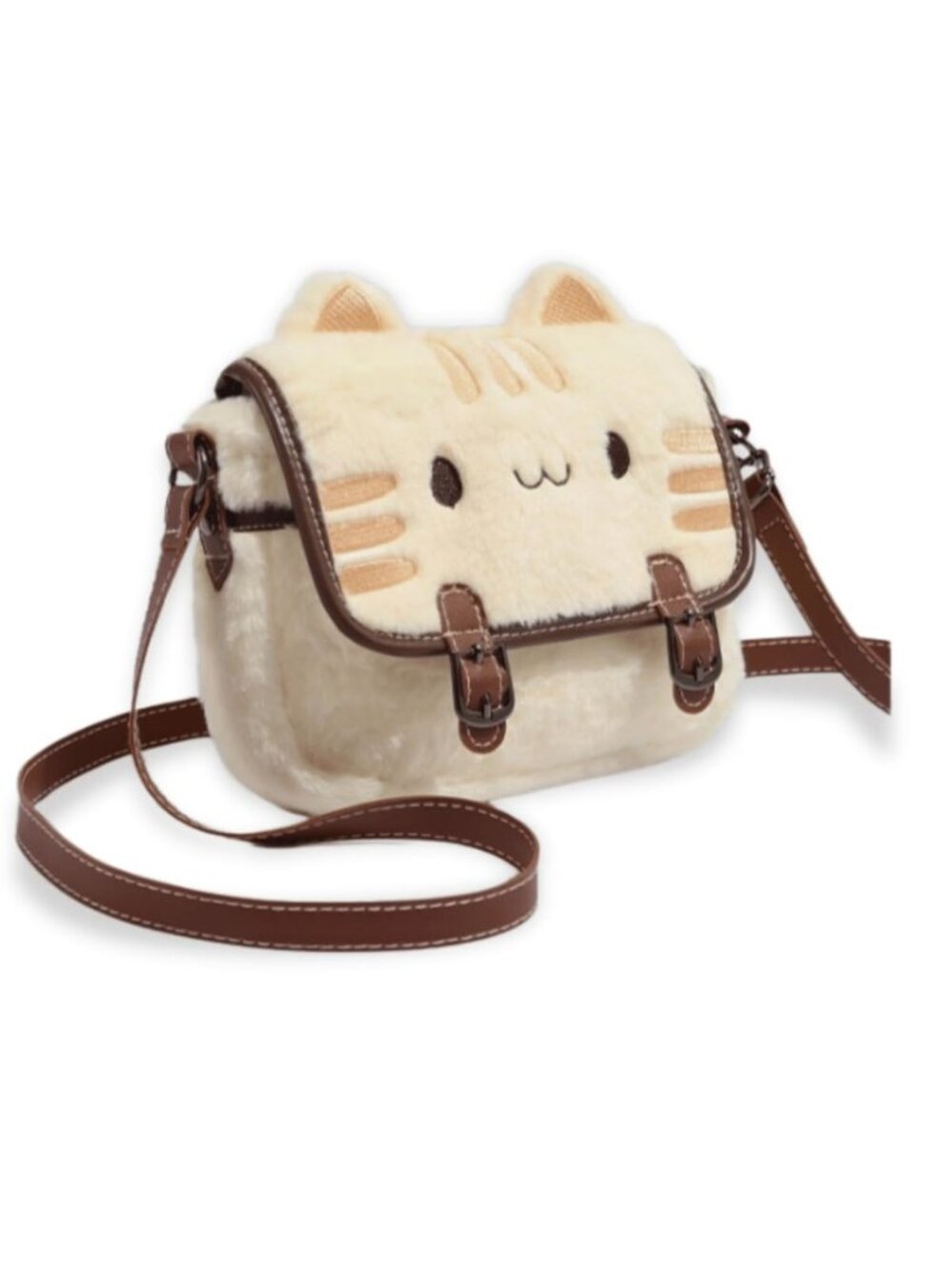 Kawaii Cat Purse, Cute Plush Crossbody Bag for Women and Girls